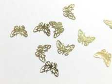 画像1: メタルパーツ　蝶々(20個入) (1)